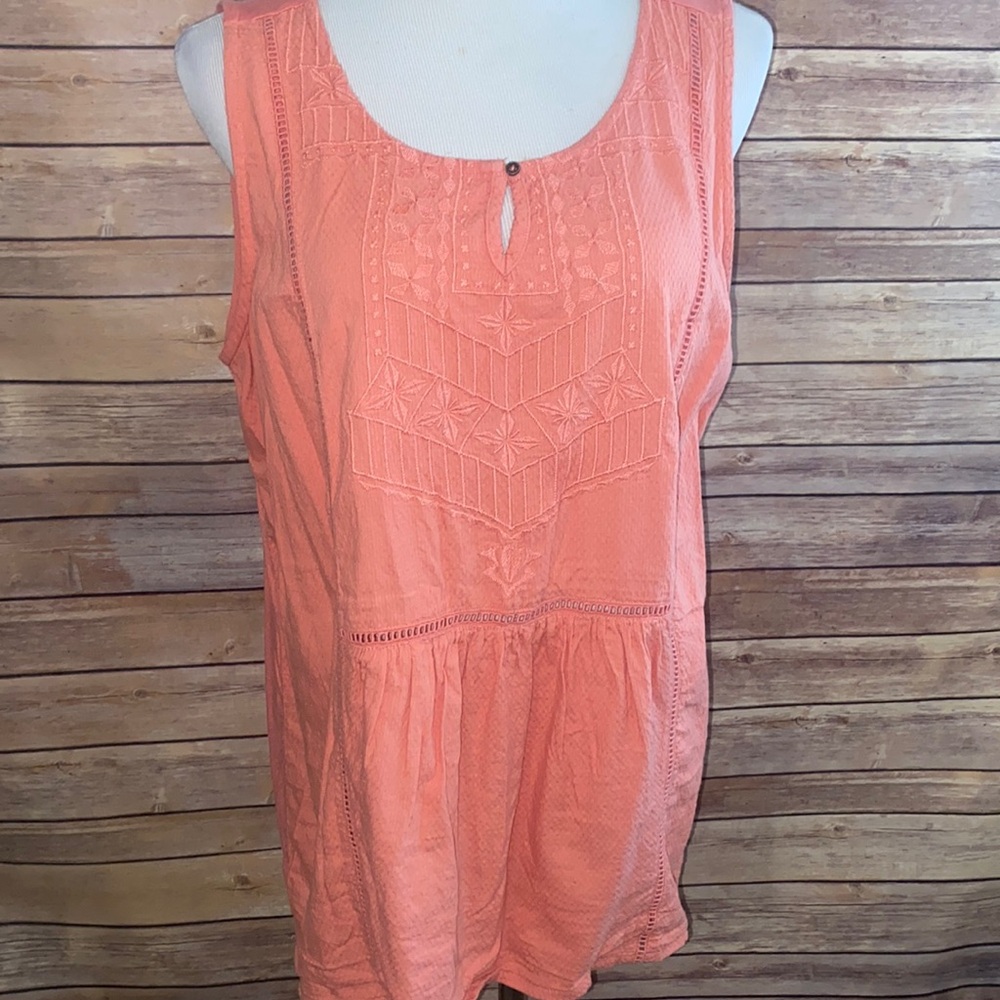 🎈Sale🎈Great Northwest Indigo Embroidered Sleeveless Top